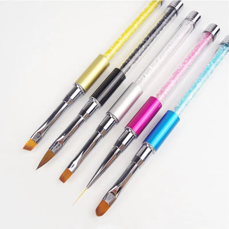 Набор кистей для ногтей рисования Kolinsky акриловая Стразы УФ Гелевая Кисть набор