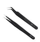 Пинцет для ногтей, инструмент для подбора стразы, зажим для прививки ресниц, щипцы для ресниц из нержавеющей стали, новые изогнутые инструменты для макияжа