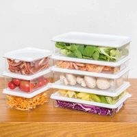 1pcs transparent refrigerator food storage container lid sealed crisper food fresh keeping egg fish storage organizers