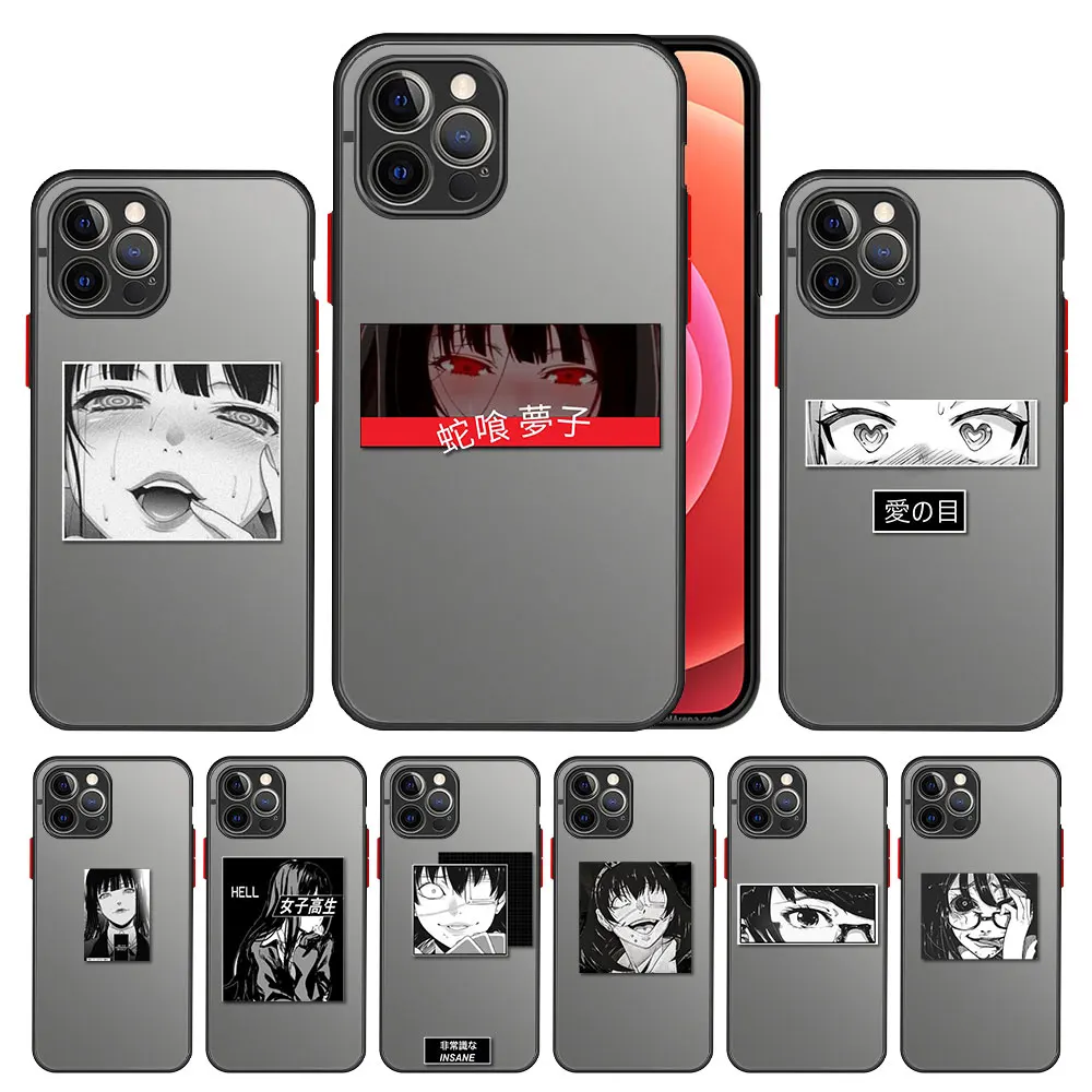 

Manga Kakegurui Cases For iPhone 11 12 Pro Max Phone Case Skin Feel Matte XS XR X 7 8 Plus 6 6s + Translucent Frosted Cover Bag