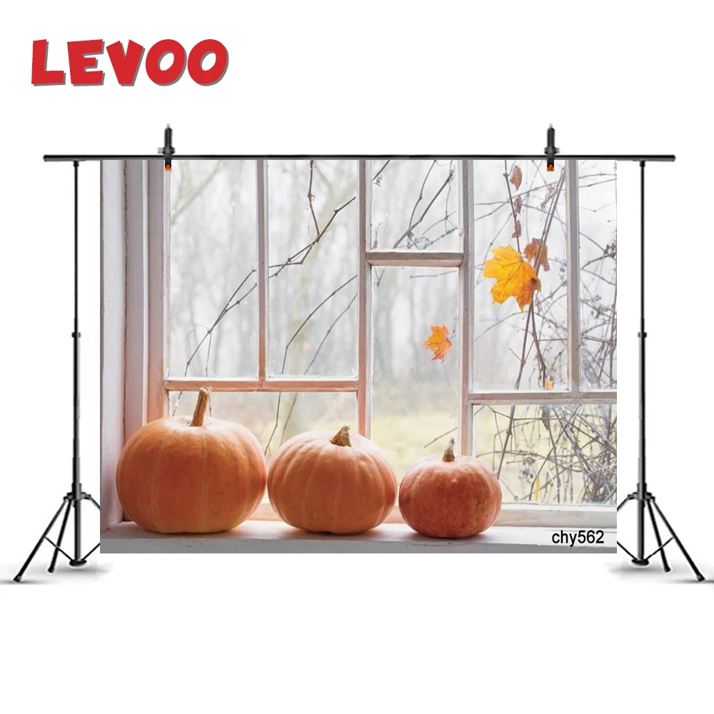 

LEVOO осенний фон для фотосъемки осенний оранжевый Тыква Белый Подоконник фотобудка фотозона Виниловый фон для фотосъемки реквизит для студи...