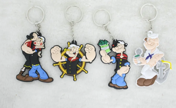 2020 аниме Popeye Sailor cos двойной ПВХ брелок оливкового &quotМорячок&quot Цифры ключ Чиан