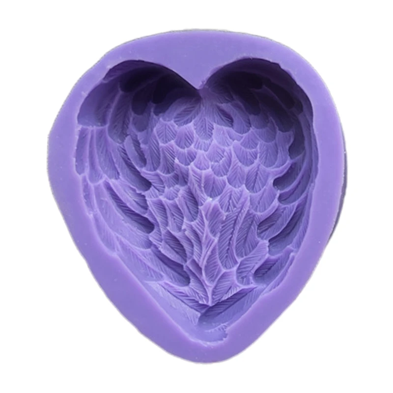 

3D Heart-shaped Feather Home Decoration Epoxy Resin Mold Ornament Silicone Mould