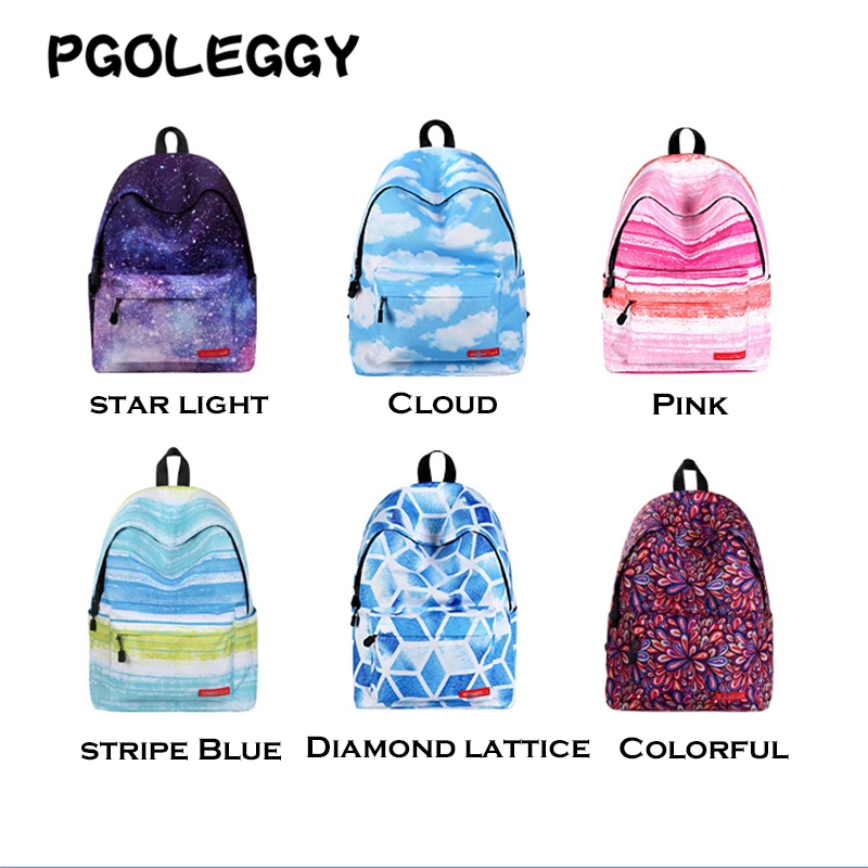 PGOLEGGY galaxy Рюкзак женский рюкзак для ноутбука задняя Сумка Ткань Оксфорд модная