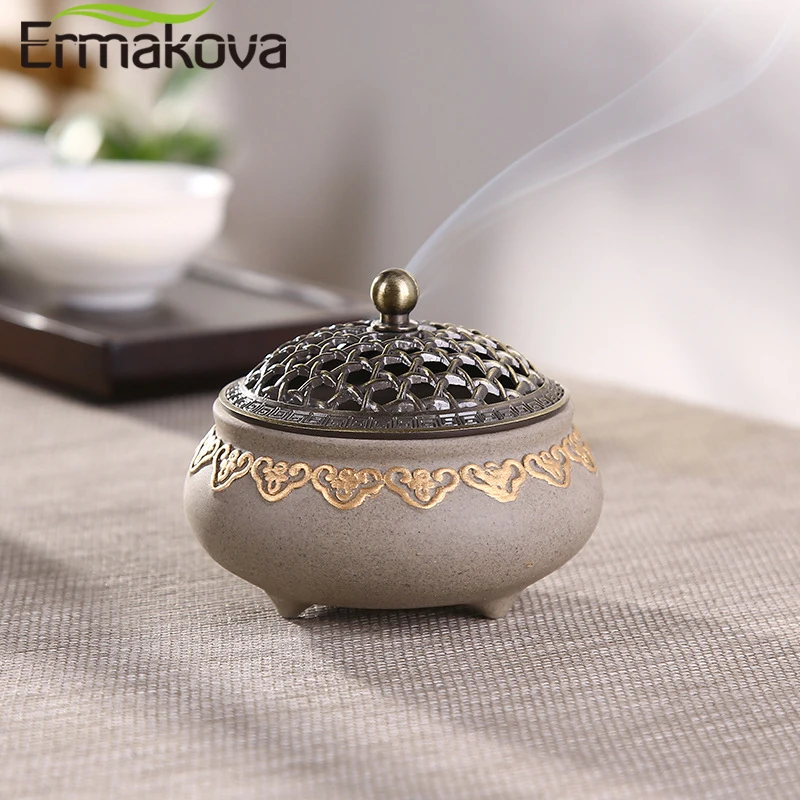 Керамическая горелка для благовоний ERMAKOVA фарфоровая катушка держатель