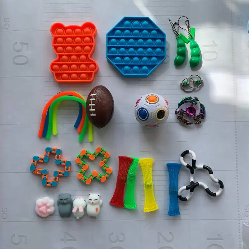 

Непоседа сенсорные набор игрушек, игрушка для снятия стресса, игрушки аутизм, тревожность снятия стресса пузырь Непоседа сенсорные игрушки...