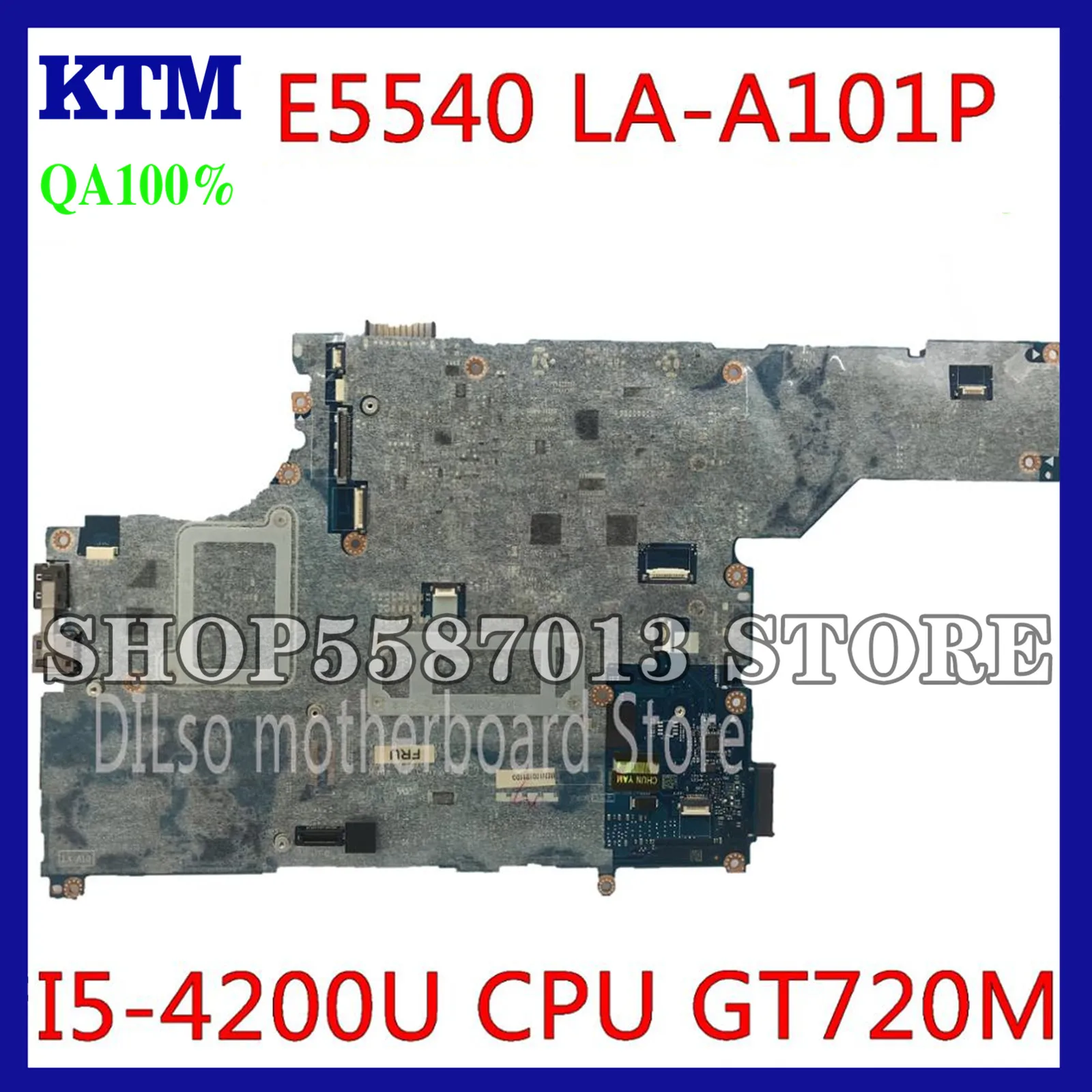 

KEFU LA-A101P Motherboard For DELL E5540 Laptop Motherboard I5-4200U GT720M VAW50 LA-A101P Tested work OK original Motherboard