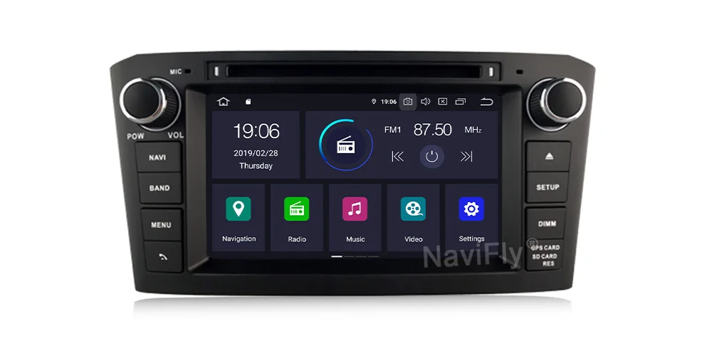 2 Din Android 9,0 авто gps навигации для Toyota Avensis T25 2003 2004 2005 2006 2007 2008 автомобильный dvd-радиоплеер
