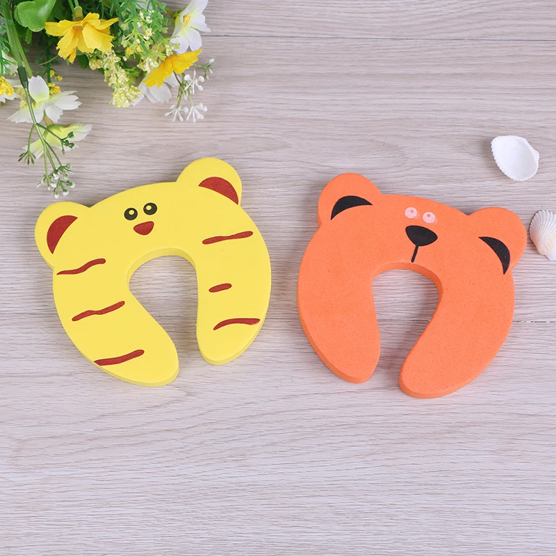 Jammer de espuma de seguridad para puerta de beb&eacute;, protector de dedos, dise&ntilde;o de animales, 6 uds.-4