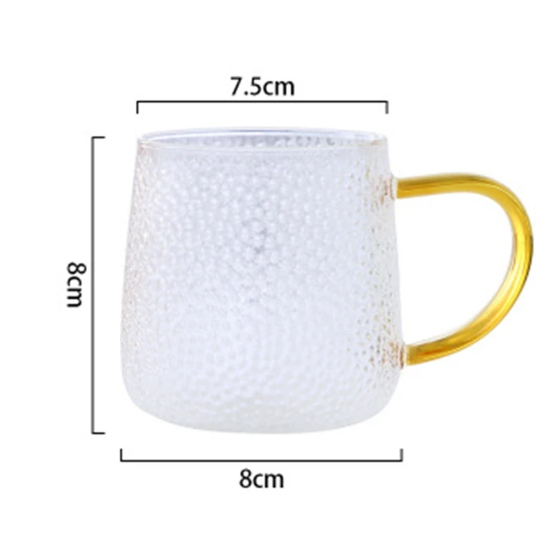 2 чашки термостойкая прозрачная стеклянная чашка чайная с рисунком молотка для