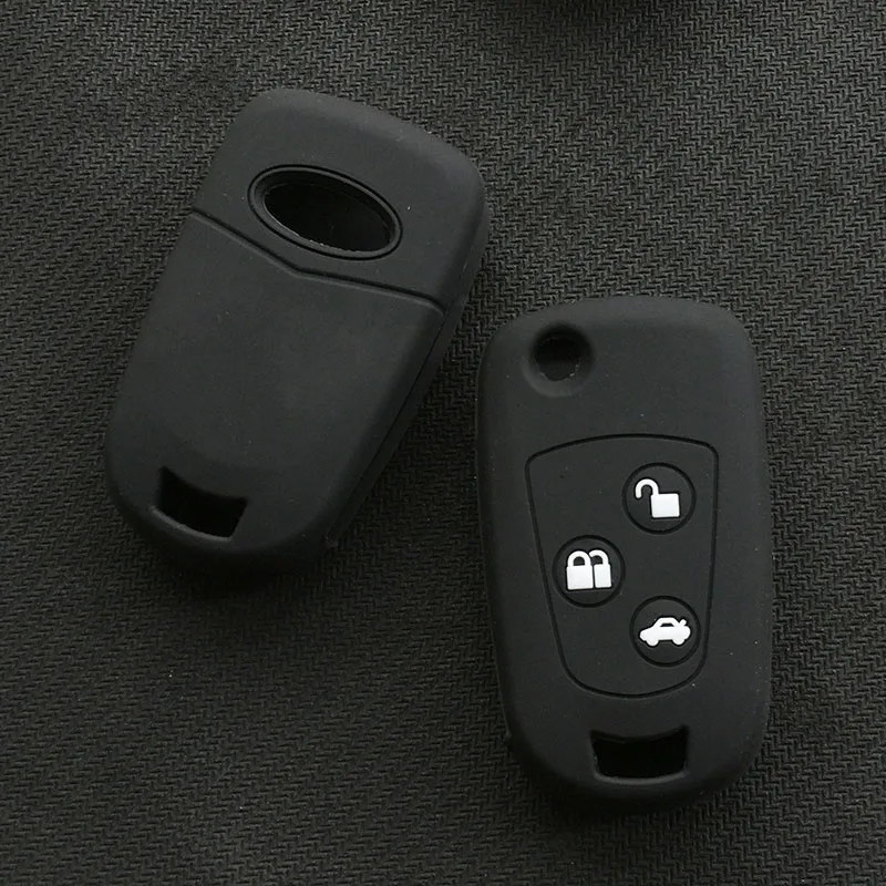 

silicone 3 Buttons Key Case Modified Flip Folding Remote Key Flip Fob Shell For Ford FOCUS MONDEO Fiesta KA