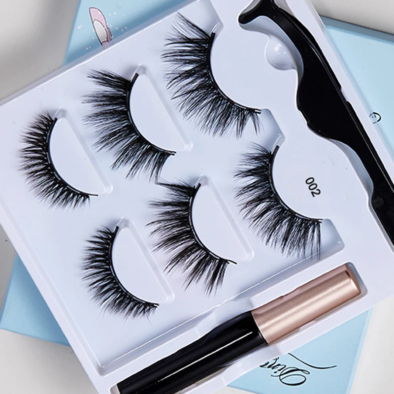 Набор 3D Магнитных ресниц ручной работы искусственные норковые волосы