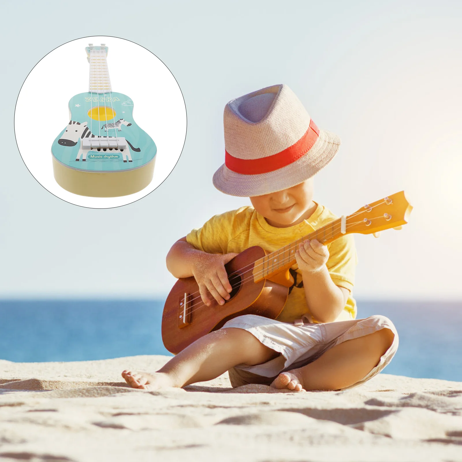 

Mini Guitar Children Played Ukulele Early Musical Learning Plastic Instrument