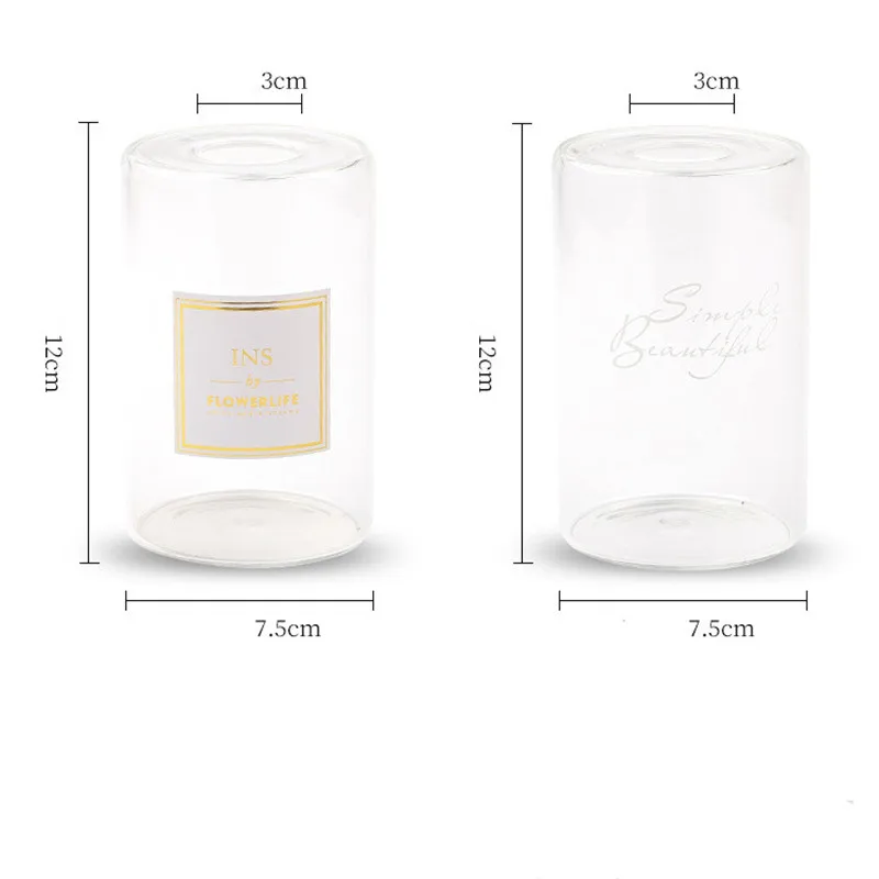 Европейские прозрачные стеклянные вазы прозрачная настольная стеклянная ваза