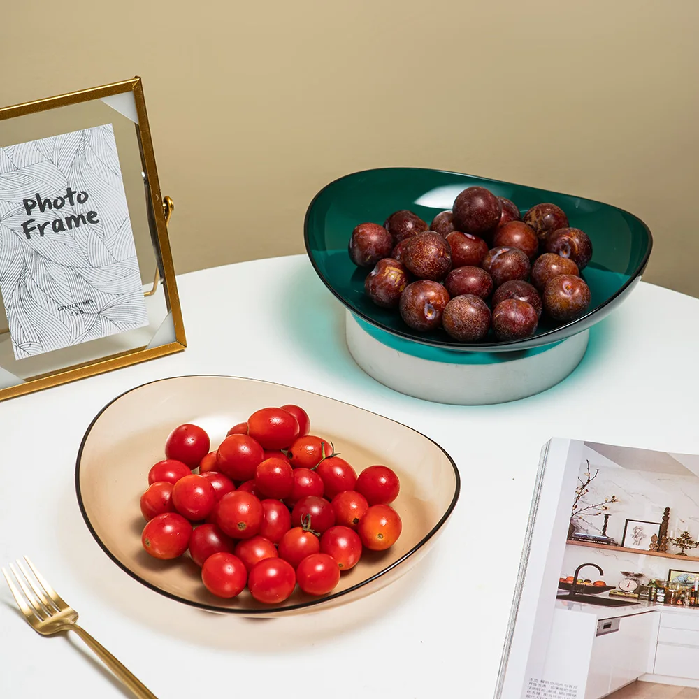 

Oval Fruit Plate Home Kitchen Dishes Decor Cake Snack Storage Bowl Dishes Candy Tray Salad Bowl Dinner Set Plates and Dishes