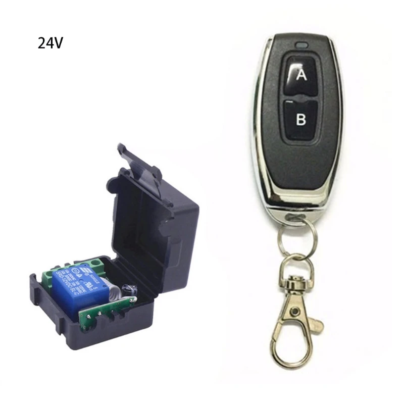

Door Gate Car Diy 433Mhz DC 24V 1CH Relay Wireless Remote Control Transmitter Switch Receiver Module Electronic Lock Control