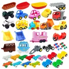 Одиночная распродажа, строительные блоки сделай сам для строительства автомобиля, игровые блоки большого размера, совместимы с фирменными блоками, игрушки для детей, подарок для детей