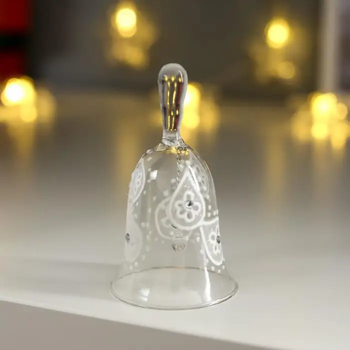Фигурка &quotКолокольчик&quot ПРОЗРАЧНЫЙ С БИСЕРОМ 5 5x10 см | Дом и сад