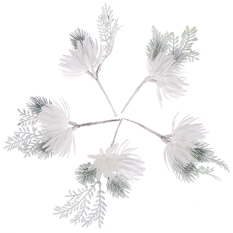 

1Pcs Artificial Flowers Pine Grass Flower Wedding Party Decoration DIY Craft Scrapbook Fake Flowers Christmas Decor