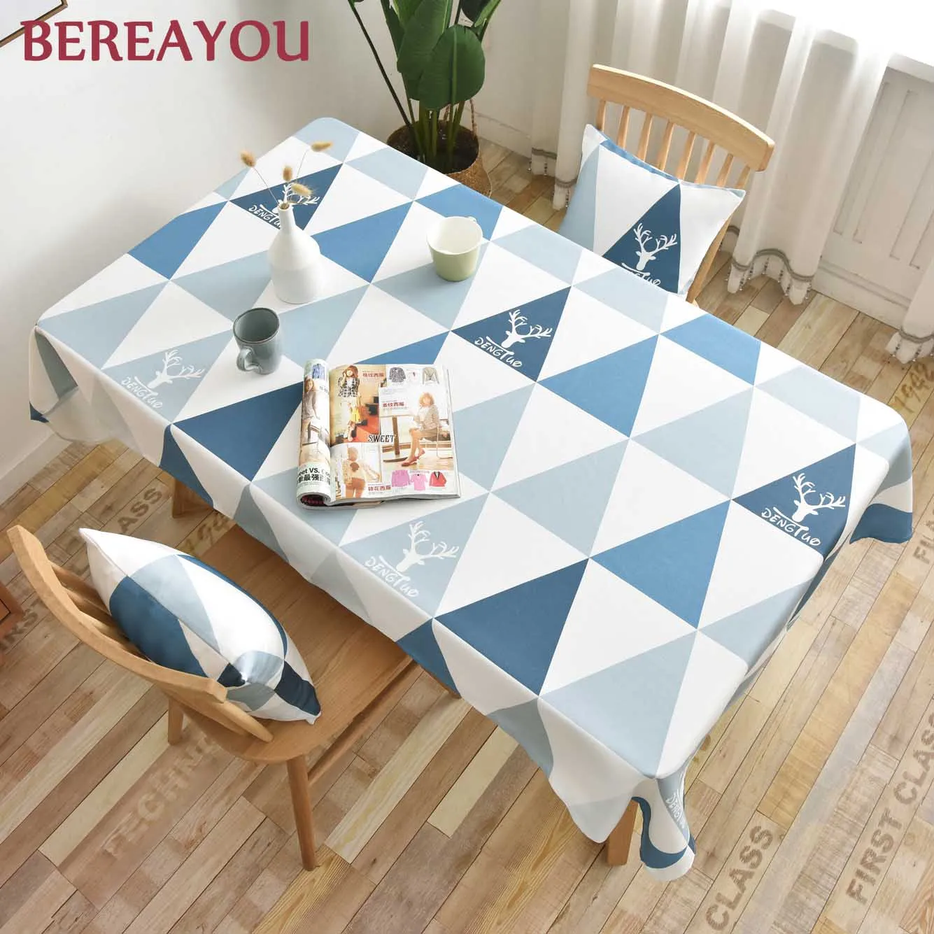 

Pastoral Table Cloths Rectangular Printed Pattern Waterproof Dining Table Cover For Home Party Decoration nappe anniversaire