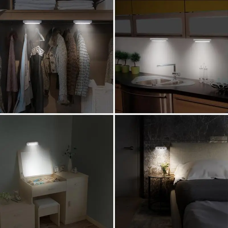 

LED Under Cabinet Light Hand Touch Sensor Switch Under Cabinet Led Lights For Kitchen 0.6W Sensor Lamp Wardrobe LED Night Lights