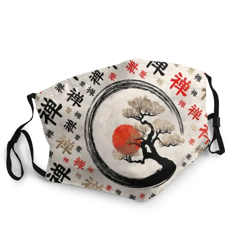 Маска для лица Enso с деревом бонсай не одноразовая японская защита от пыли