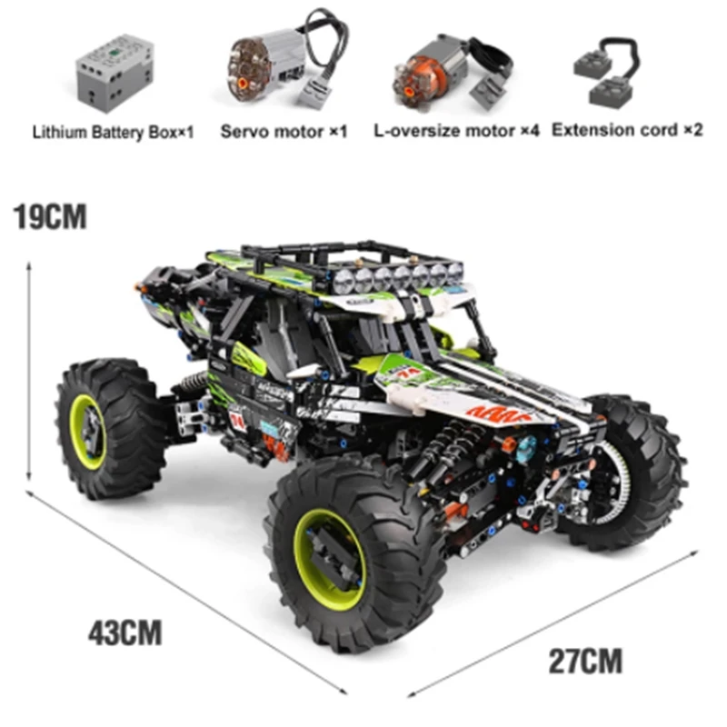 

Mould King 1879PCS 18002 Buggy Compatible Green Off-Road Climbing Truck Model Building Blocks Brick Kids Boy Toys kids Gifts