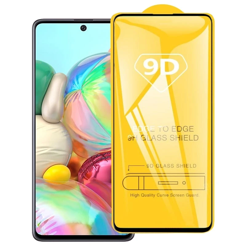 

For Galaxy A71 9D Full Glue Full Screen Tempered Glass Film