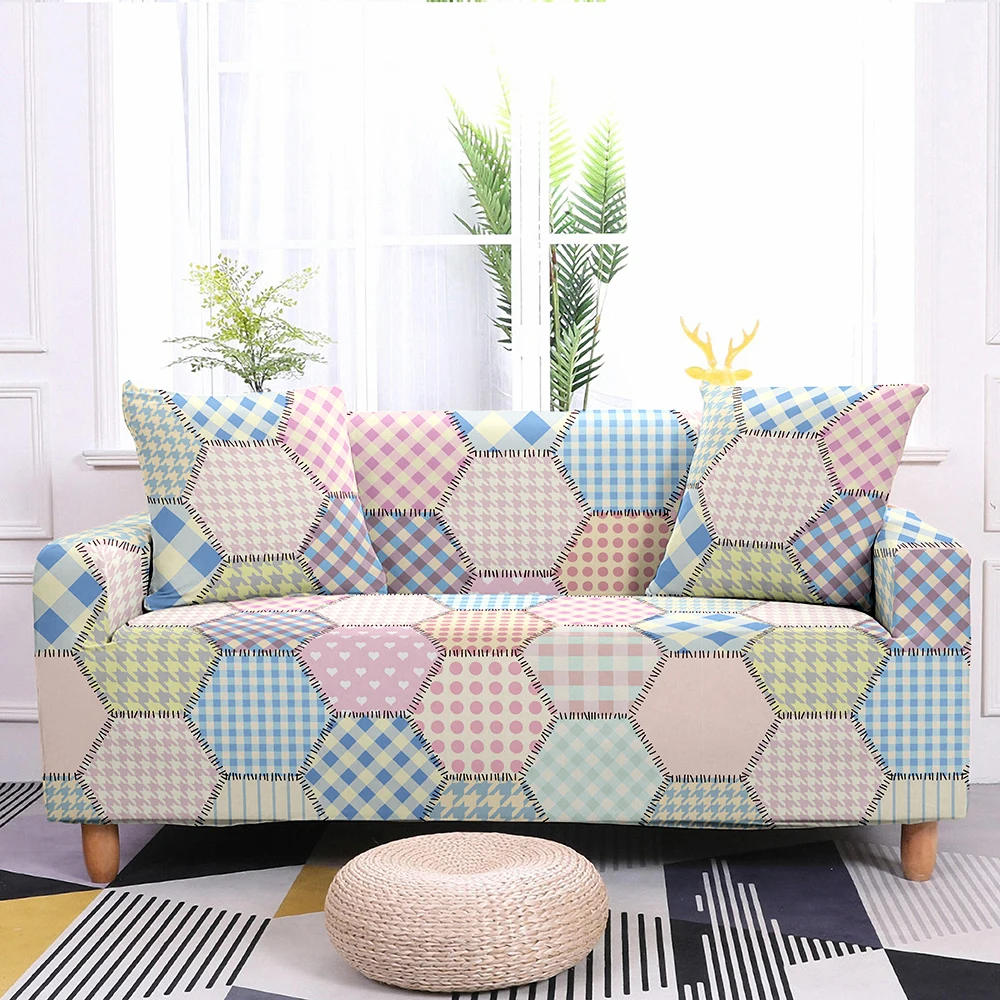 

Nordic Style Slipcovers Geometric Sofa Cover Elastic Sofa Cover For Living Room Couch Cover Sofa Protector 1/2/3/4 Seater
