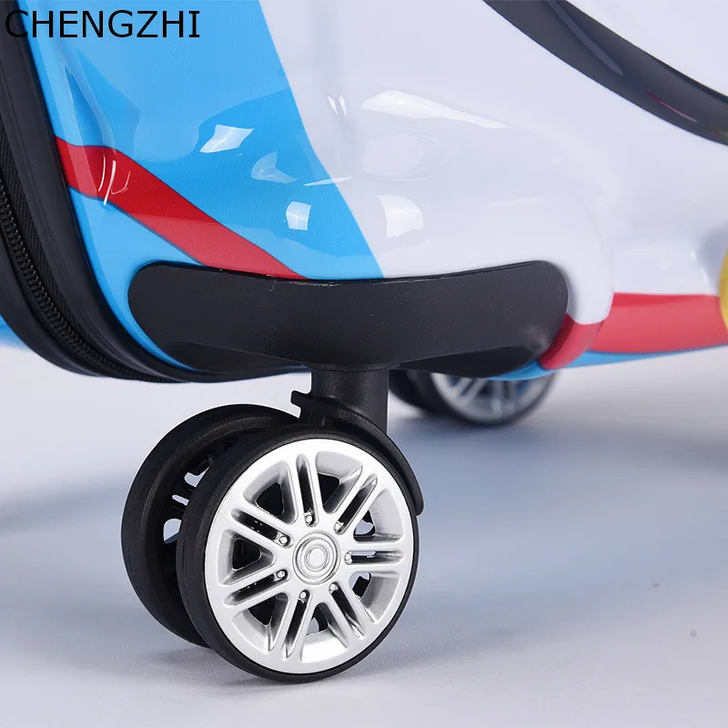 CHENGZHI 20 дюймовый мультяшный робот Кот высококачественный роликовый чемодан