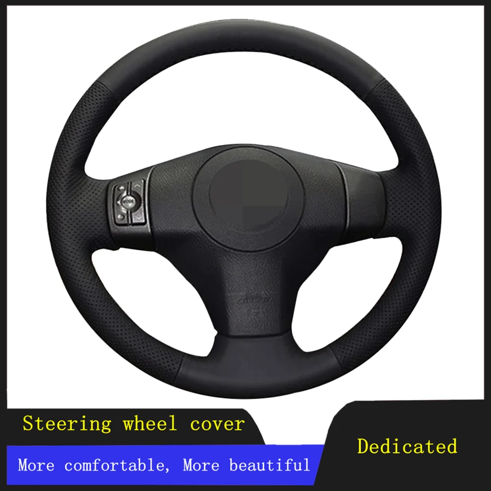 

Car Steering Wheel Cover Braid Wearable Genuine Leather For Toyota Yaris Vios RAV4 2006 2007 2008 2009 Scion XB 2008