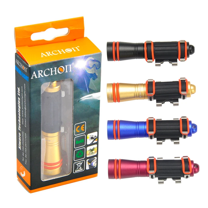 

ARCHON D1A W1A diving light flashlight Underwater 100m waterproof torch dive lighting CREE XP-E R3 LED max 75 lm dive flashlight