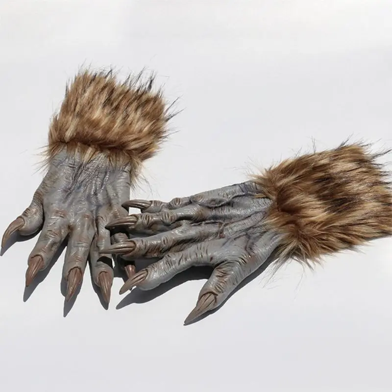 Хэллоуин страшные маски волк оборотень коготь перчатки животный принт Фестиваль