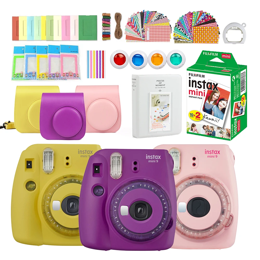 Fujifilm Instax Mini 9 пленка для мгновенной съемки розовая черная с рисунком винограда 20