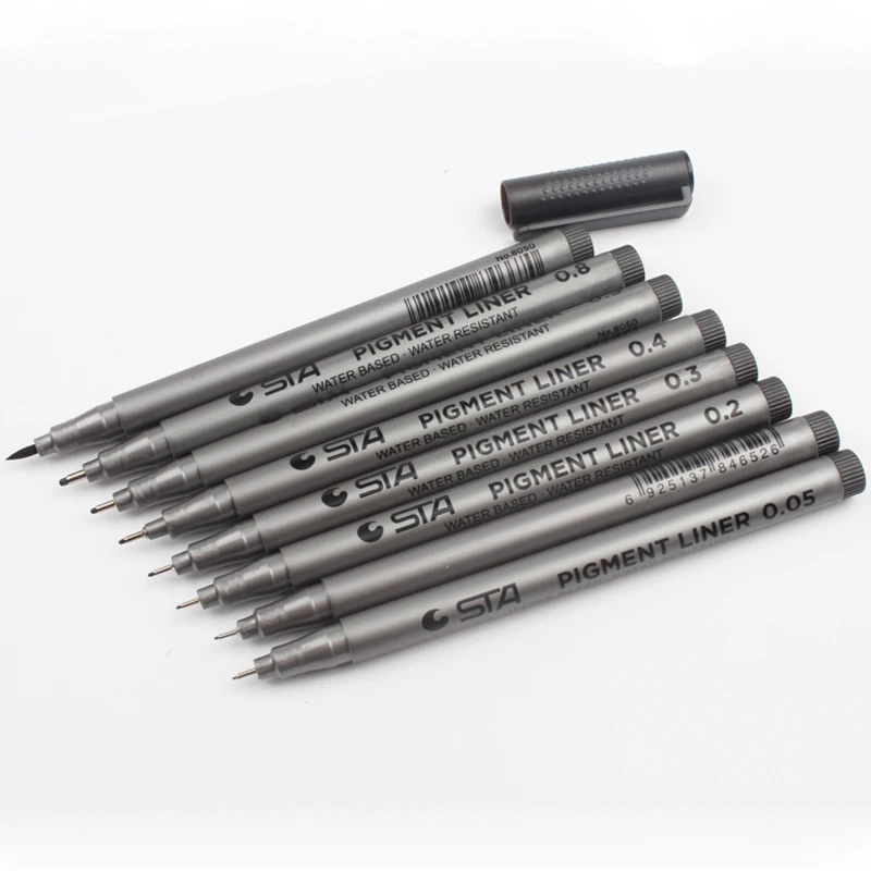 

comics Art Marker Pen Needle Pigment Liner waterproof Based Drawing Handwriting School office stationery