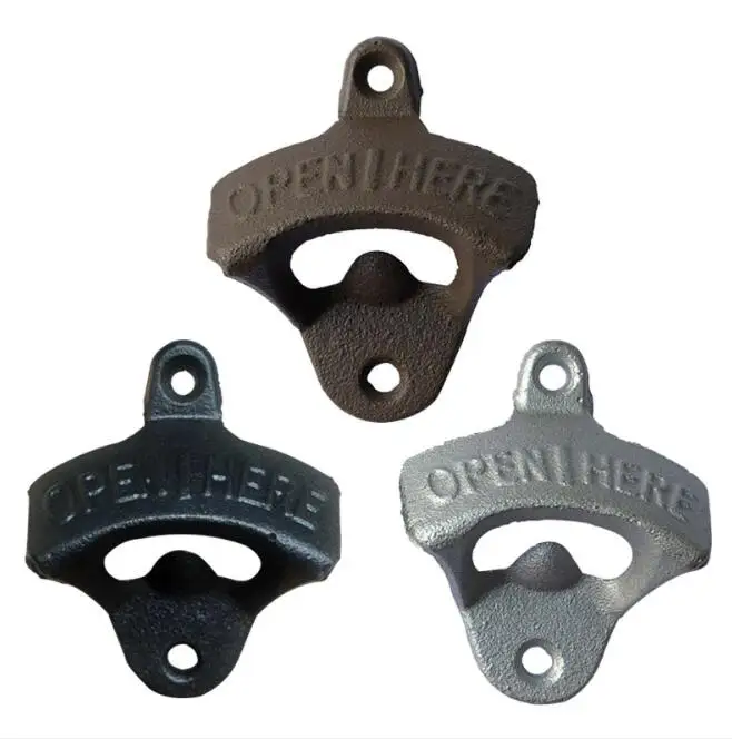 

500pcs Open Here Bottle Opener Wall Mounted Retro Beer Home Kitchen Bar Supplies Coke Soda Bottle Openers#33516