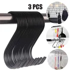 3 штуки в упаковке черный Круглые тяжелые изогнутой формы, крючки, станок и Кухня S Тип крючки
