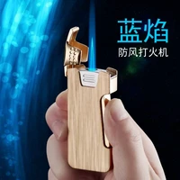 straight into the windproof torch lighter turbine fashion creative cigar lighter clamshell metal gas lighter gadget mens gift