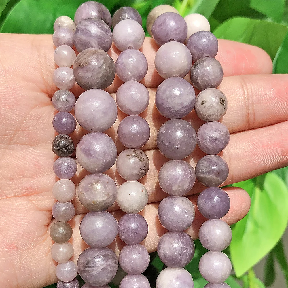 

Wholesale Natural Lilacs Jade Stone Beads Round Loose Spacer Beads For Jewelry Making Diy Bracelet Earring 4/6/8/10mm 15inch