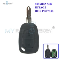 remtekey remote key for renault master traffic 2002 2010 2 button ne73 433mhz id46 pcf7946 ask