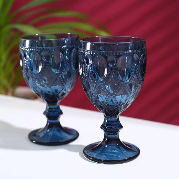 Set of glasses Magistro Variety 320 ml 8.5 × 16 cm 2 pcs Glass for drinking Home Garden supplies goods Utensils beverage Tableware Kitchen dining