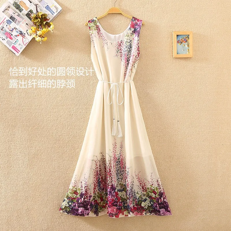 foreign trade Bohemia beach Dress women's new Large pendulum type summer seaside holiday Bali Sweet medium long Chiffon | Женская