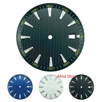 blackbluewhiteblack yellow 33 2mm sterile watch dial parts for nh35 nh36 movt splint vertical stripes wristwatch plate