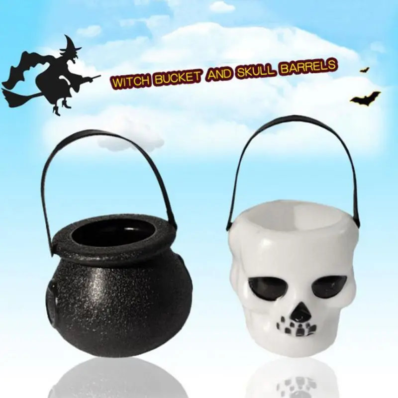 Новинка Портативный Хэллоуин украшения котелок для конфет колдун вечерние