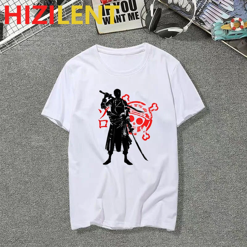 Один кусок harajuku аниме Манга графическое печатных футболки ророноа Зоро в