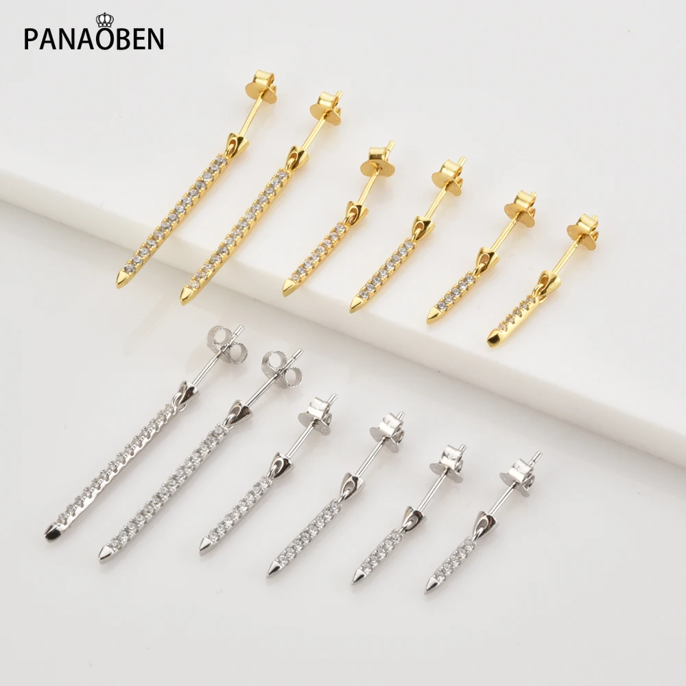 

Женские серьги из серебра 925 пробы PANAOBEN, элегантные серьги-подвески для пирсинга