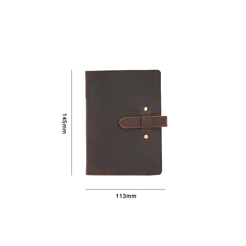 Coffee A7 Handnote, винтажный блокнот из натуральной кожи, А5, личный А6, А7, Дневник для путешествий, дневник, планировщик, блокнот, для школы, подарок на день рождения - Цвет: Coffee A7