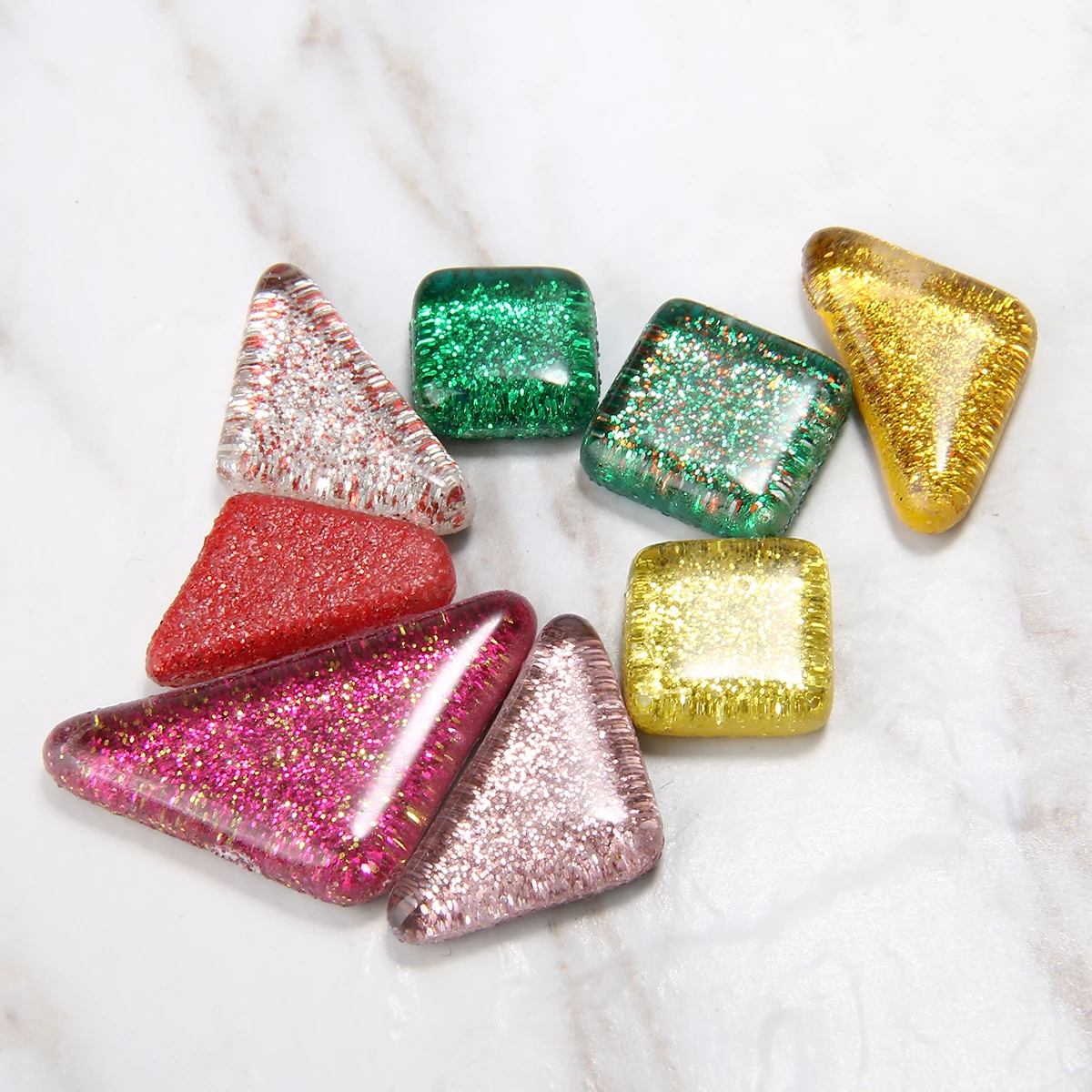 120 г 70 шт./компл. разноцветные блестящие стеклянные мозаичные плитки диаметром 4