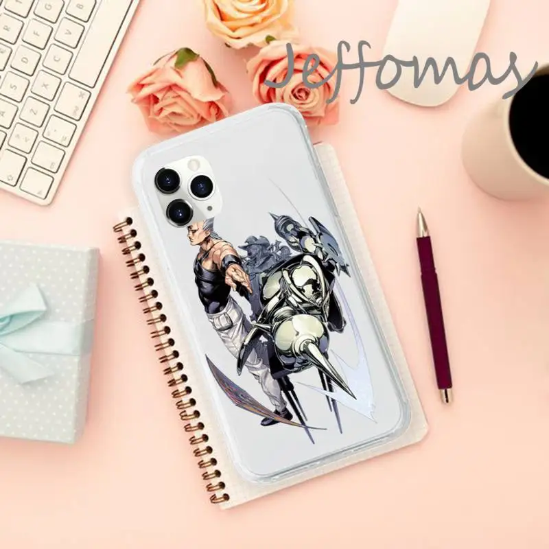 

JOJOS BIZARRE ADVENTURE OVER HEAVEN Phone Case Transparent for iPhone 11 12 mini pro XS MAX 8 7 6 6S Plus X 5S SE 2020 XR