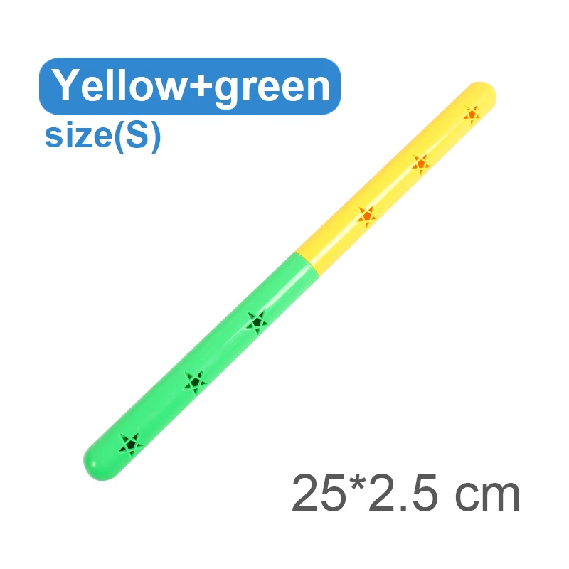 Yellow Green S Ruizhi 2 шт./компл. детей звук гимнастические палки батон детское снаряжение для фитнеса детский сад деятельности на открытом воздухе спортивные игрушки RZ1127 - Цвет: Yellow Green S
